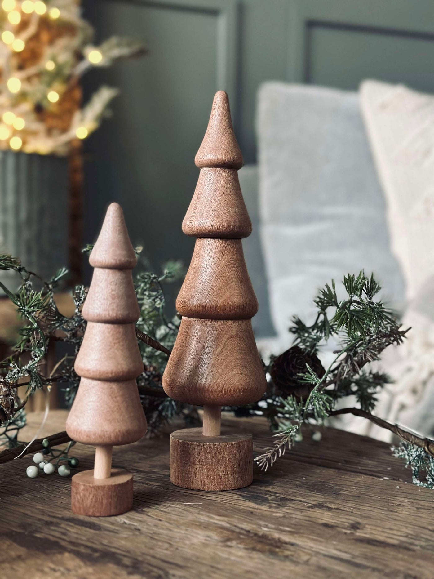 Julgran Wood - Brun small