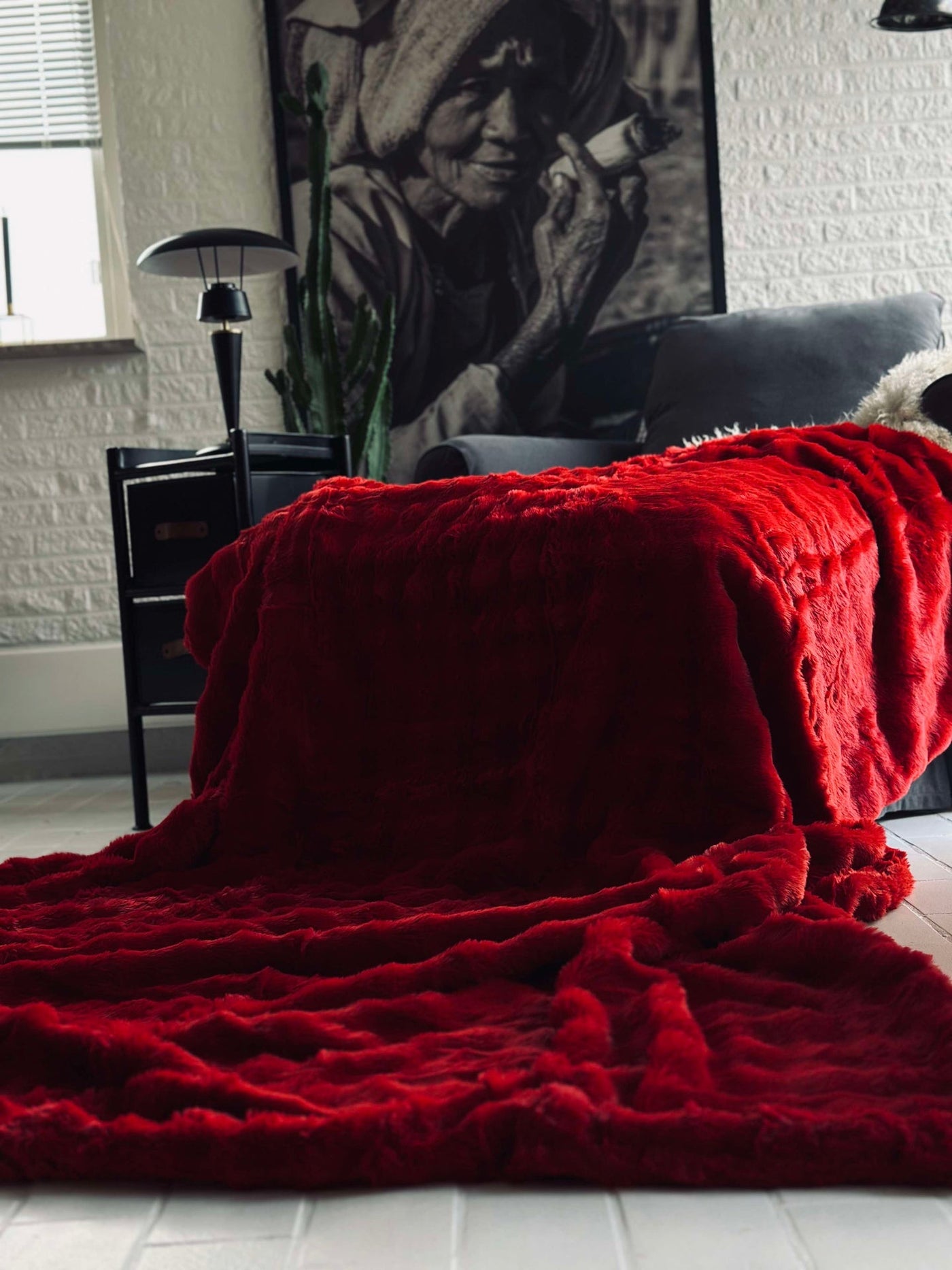 Sängöverkast BUBBLE - Röd