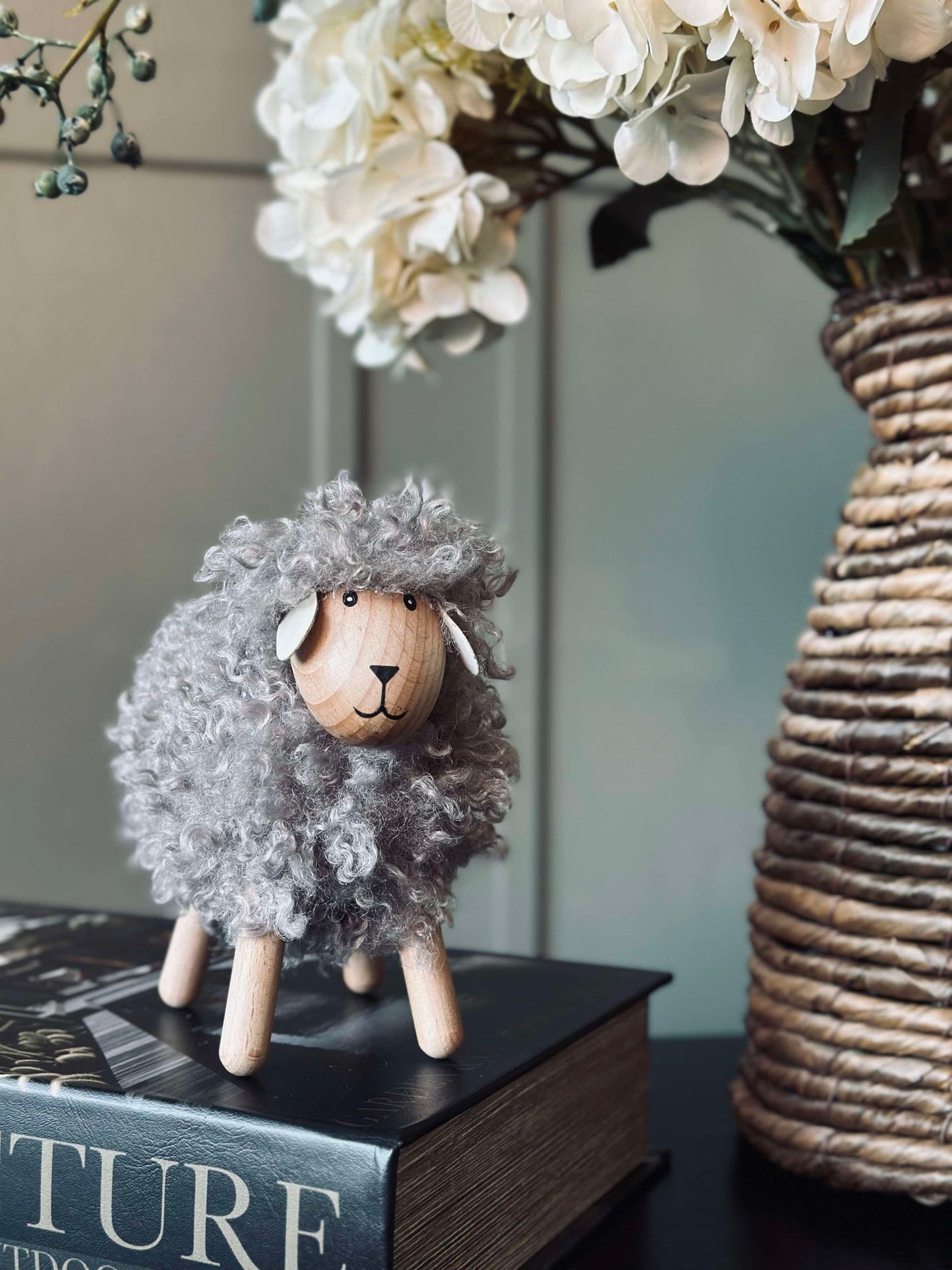 Långhårigt får - Grå Stor