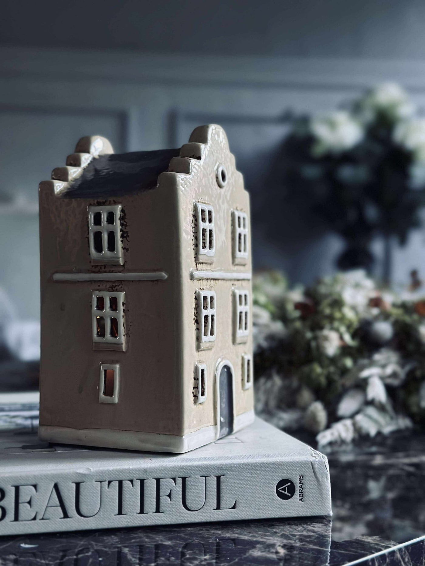 Ljuslykta Keramik - Creme