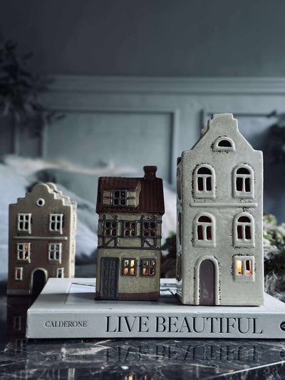 Ljuslykta Keramik - Creme