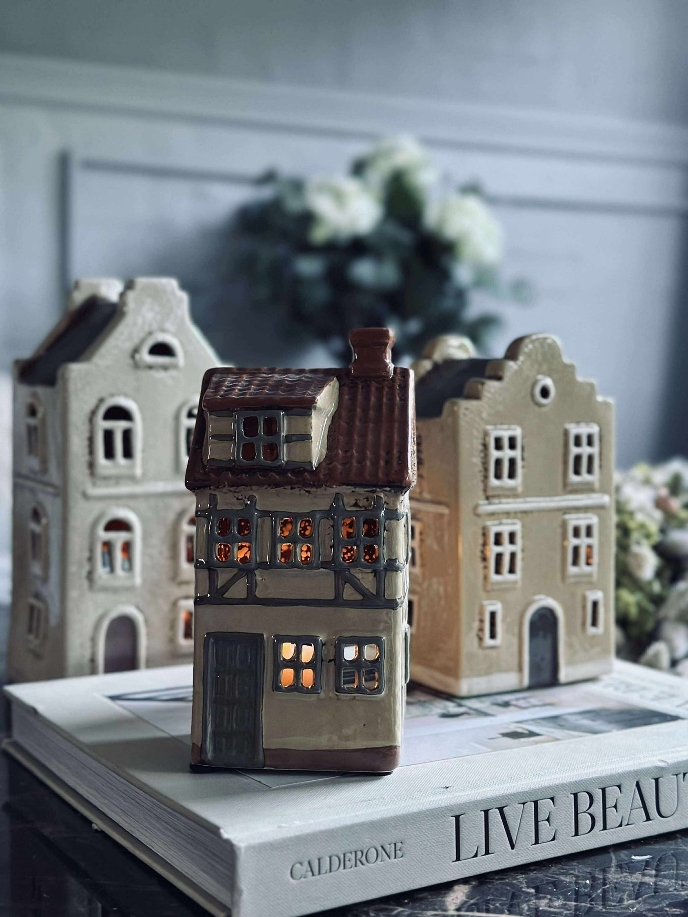 Ljuslykta Keramik - Creme