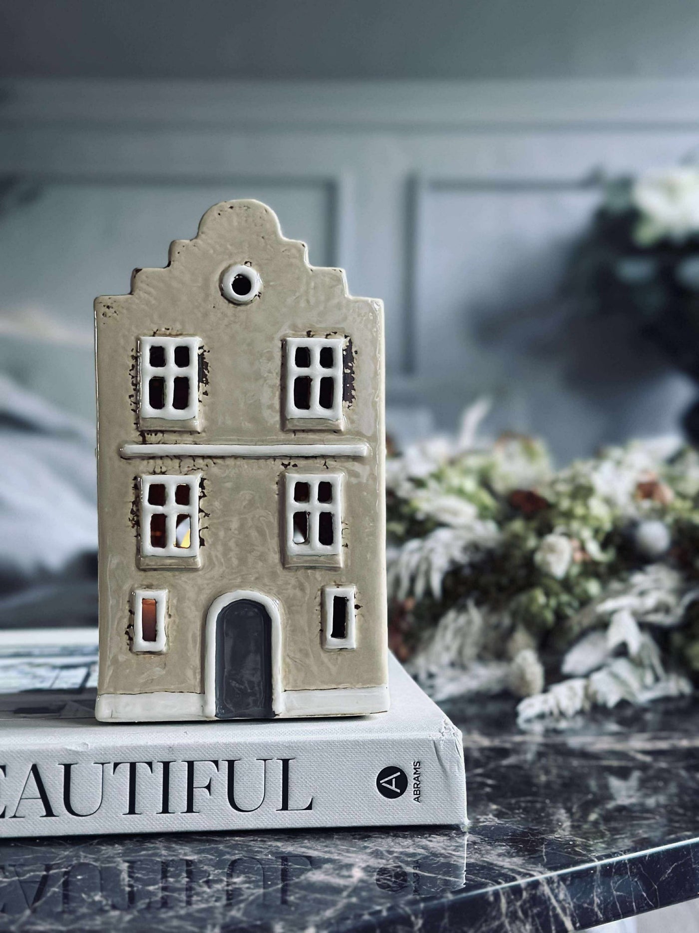 Ljuslykta Keramik - Creme