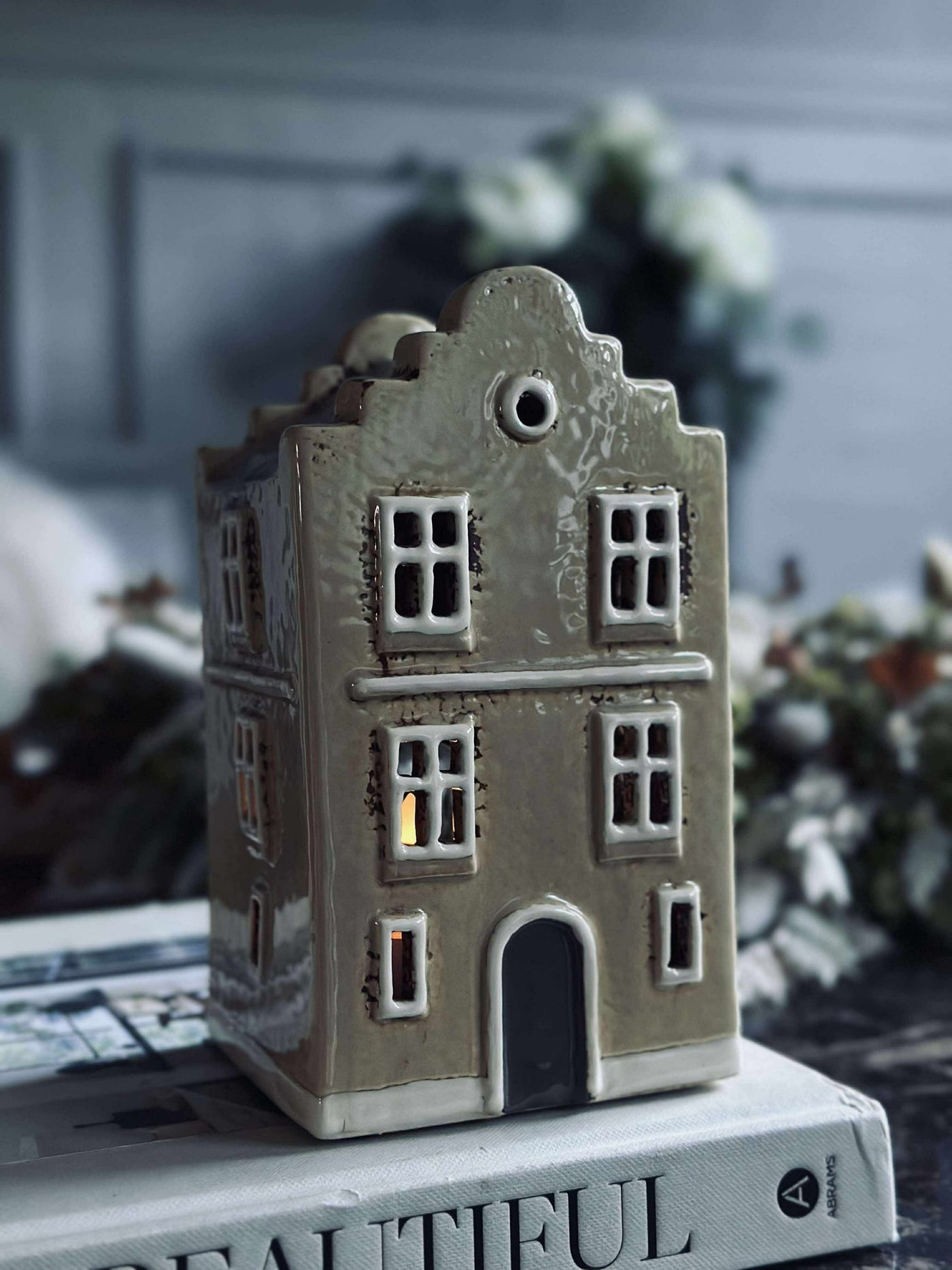 Ljuslykta Keramik - Creme