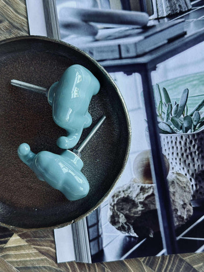 Handtag elefant blå - 2 st.