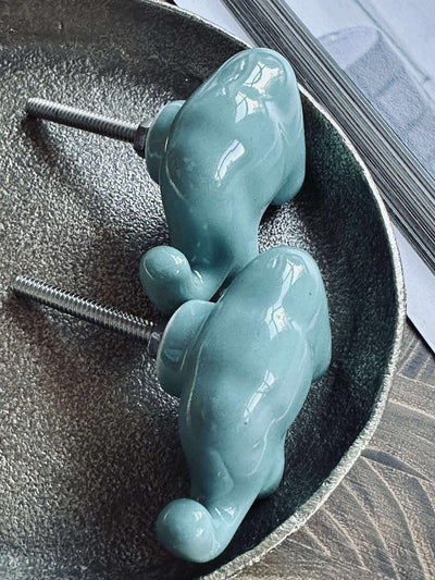 Handtag elefant blå - 2 st.