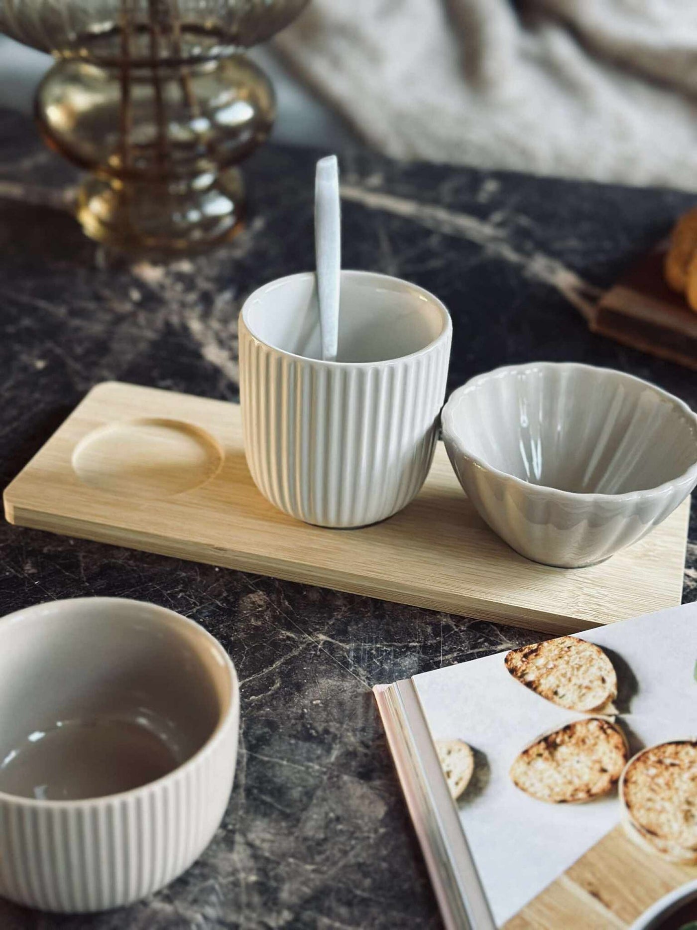 Tapas - 3 skålar och fat