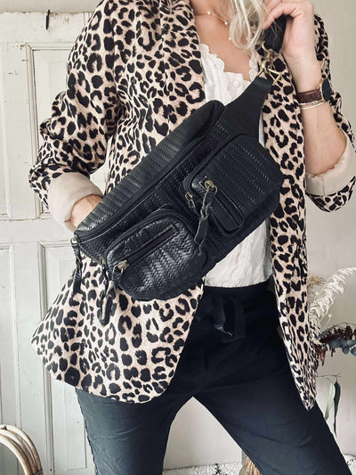 Bumbag Kaya - Svart flätad