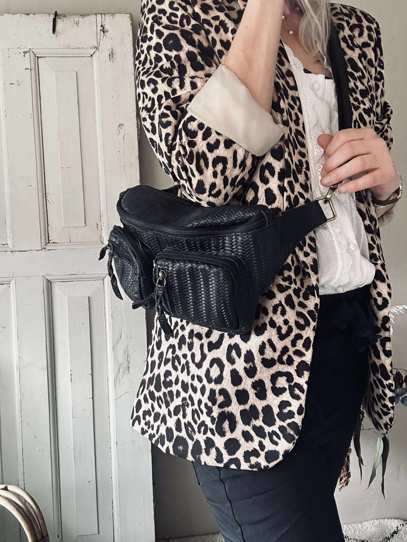 Bumbag Kaya - Svart flätad