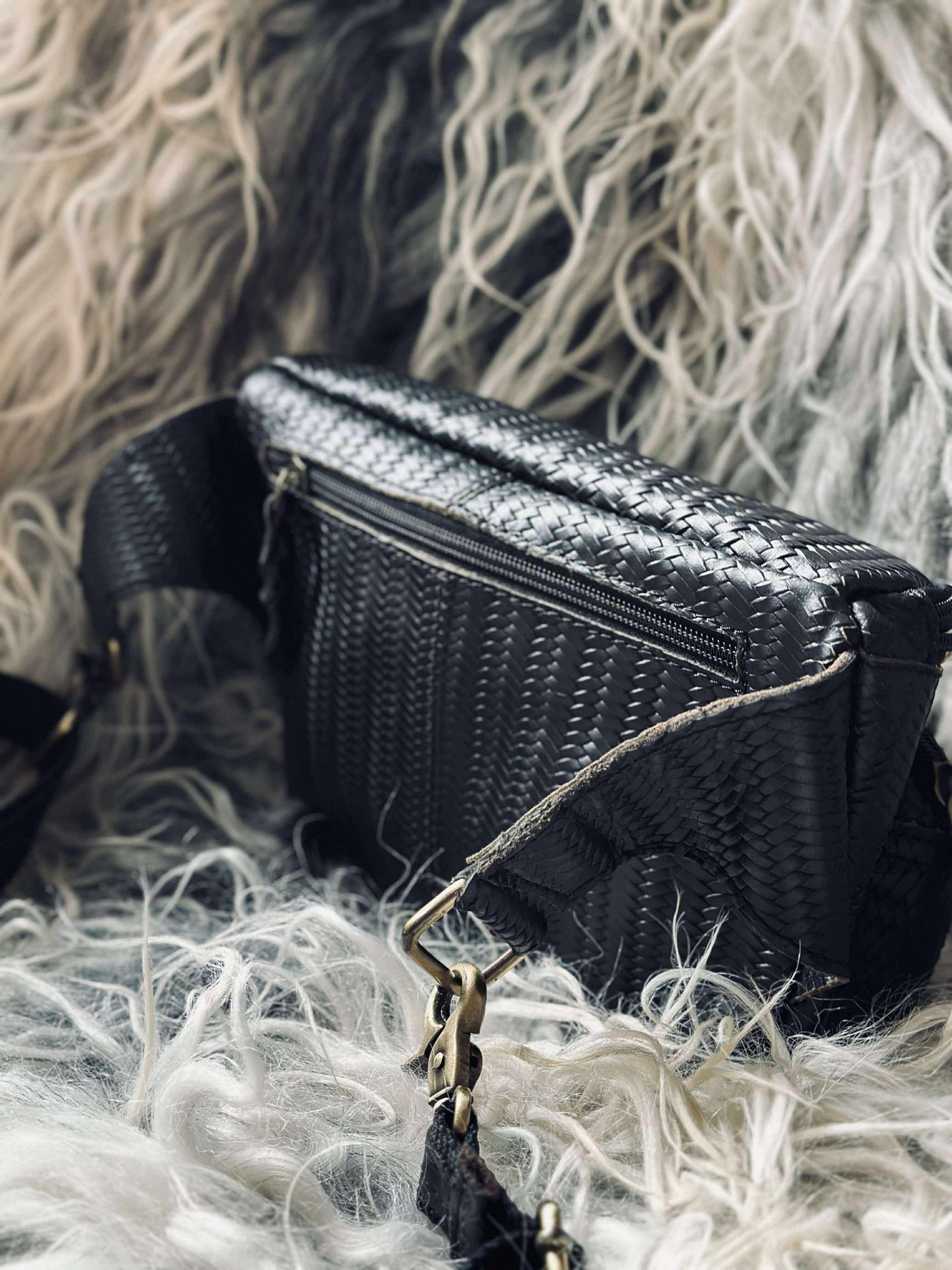 Bumbag Kaya - Svart flätad