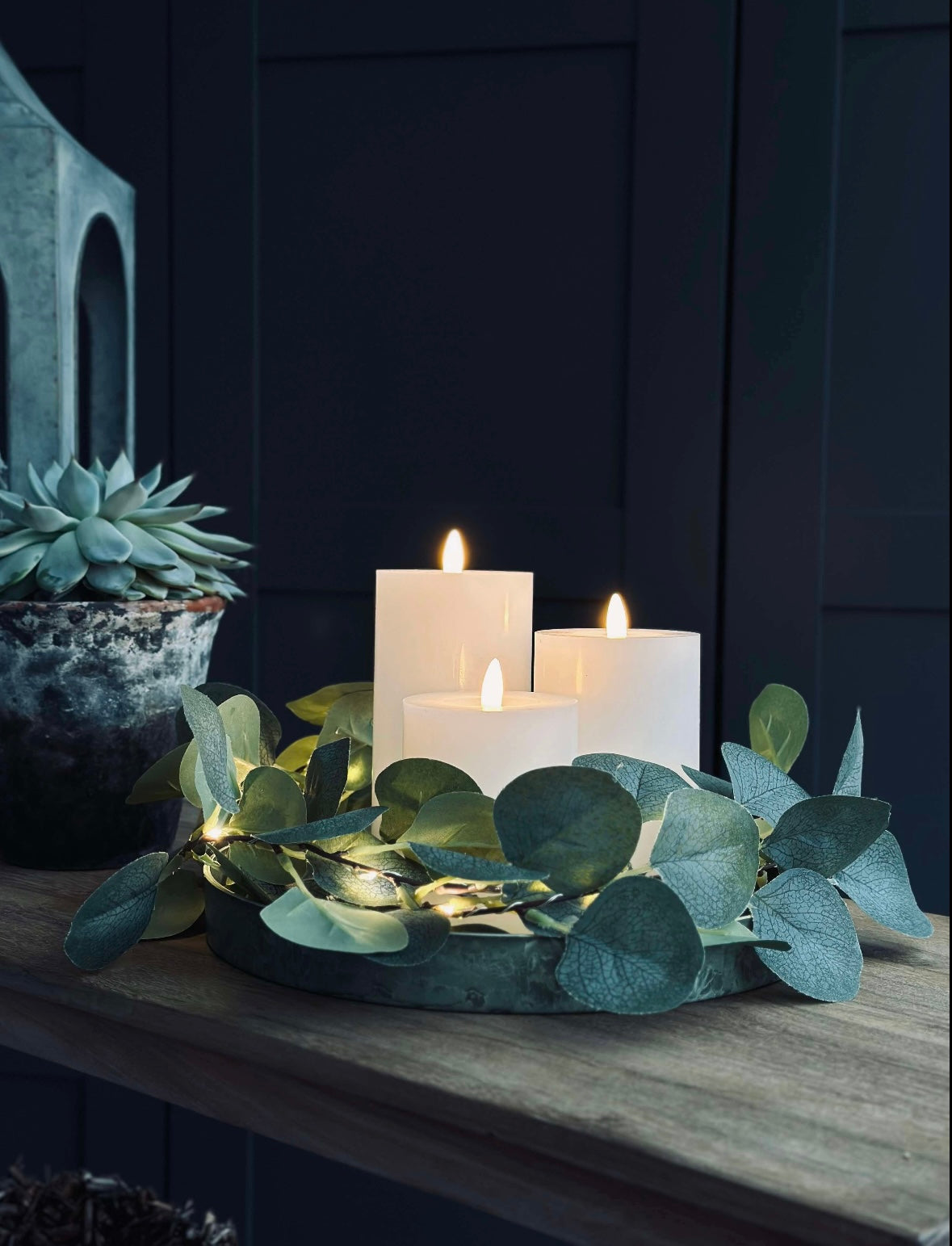 Ljusslinga med eukalyptus