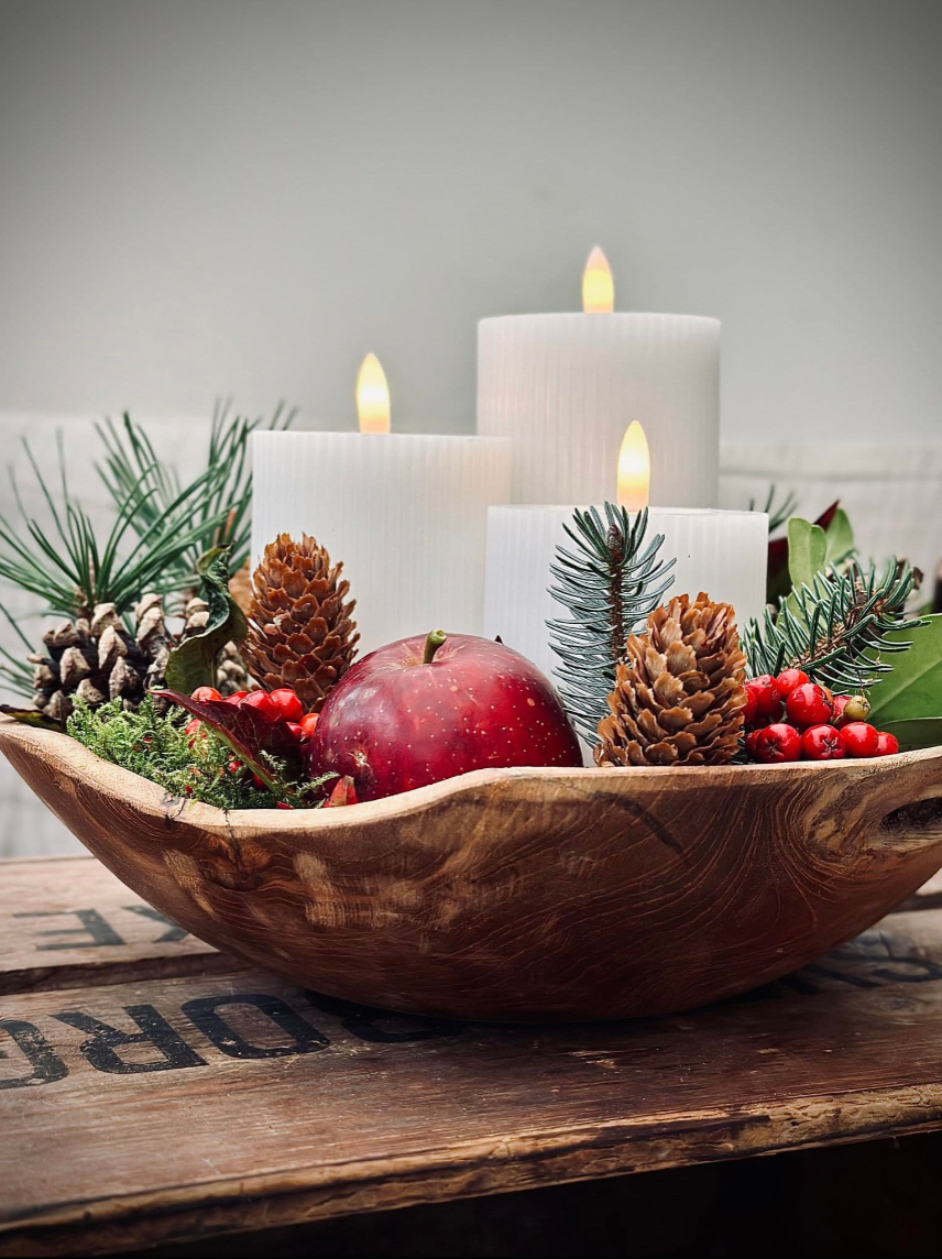 LED Blockljus med räfflor - Set med 3 st inkl fjärrkontroll