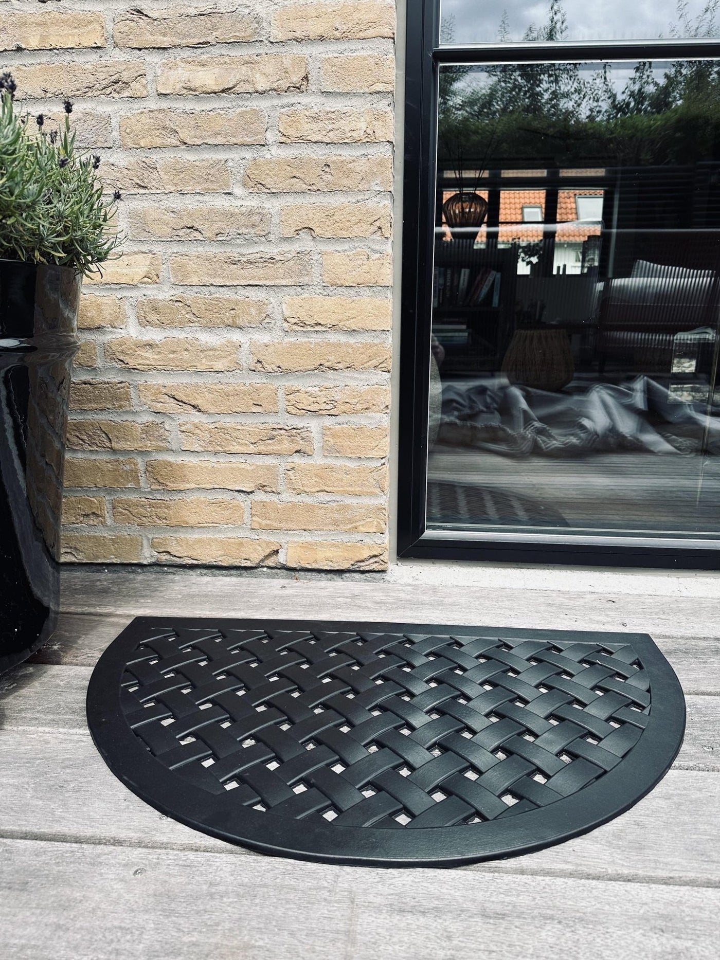 Dörrmatta - Svart halvmåne STORLEK