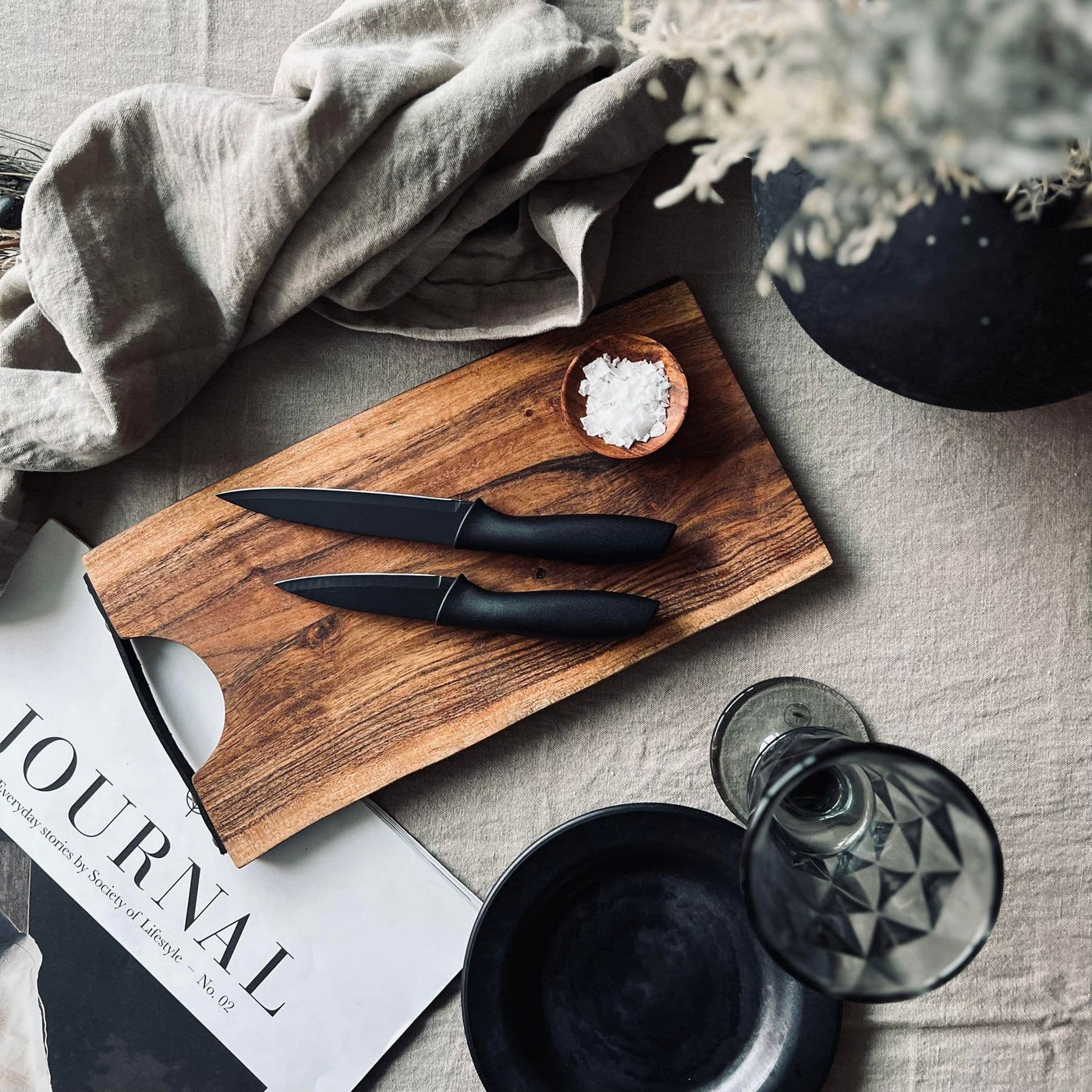 Knivset 5 st - Matt svart