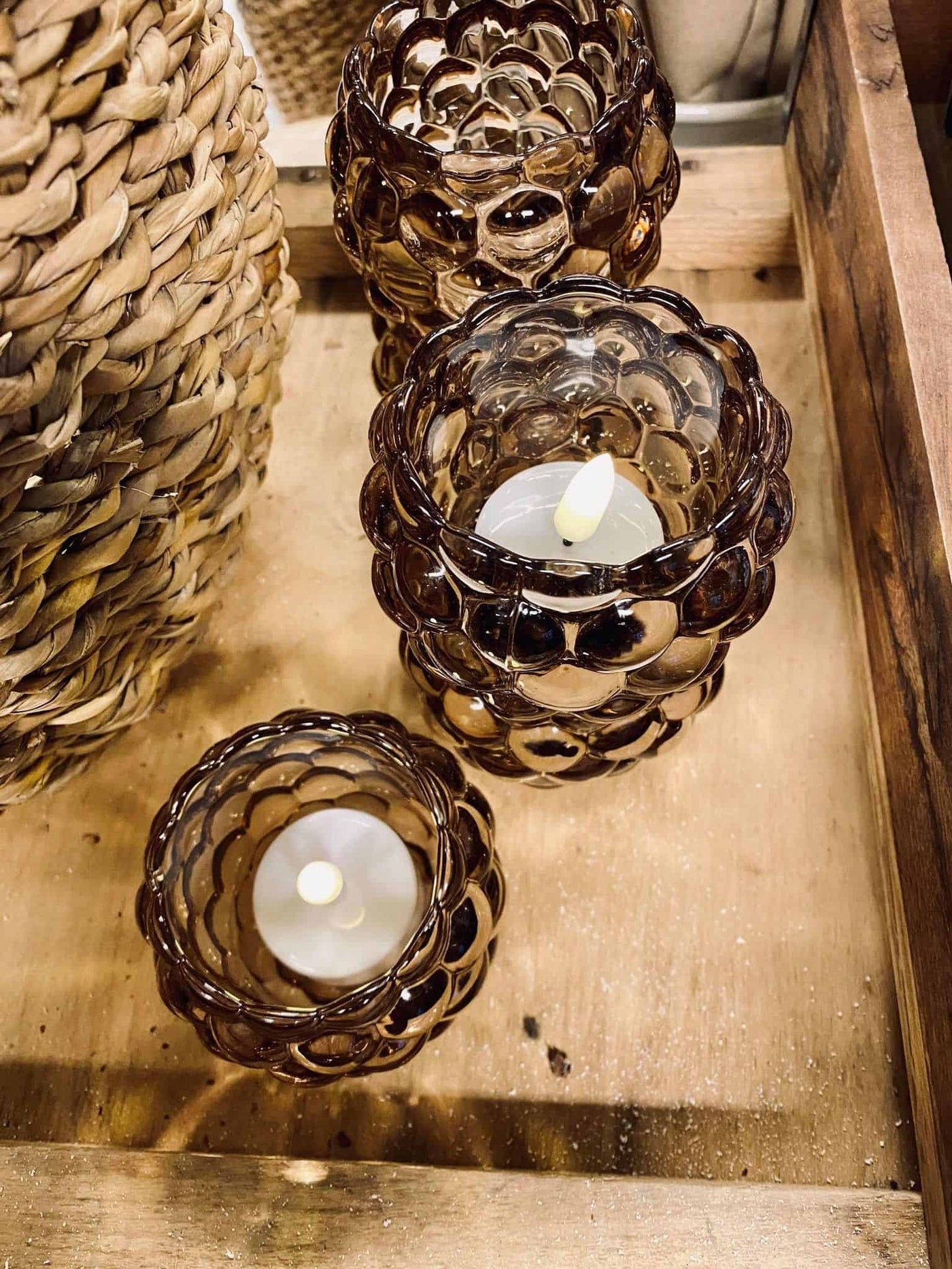 LED värmeljus med ny 3D-låga - 4 st med timer