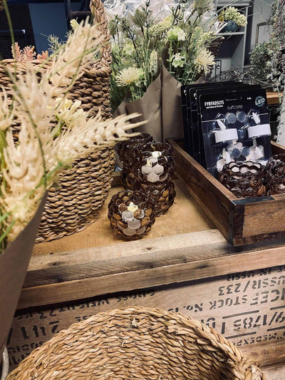 LED värmeljus med ny 3D-låga - 4 st med timer