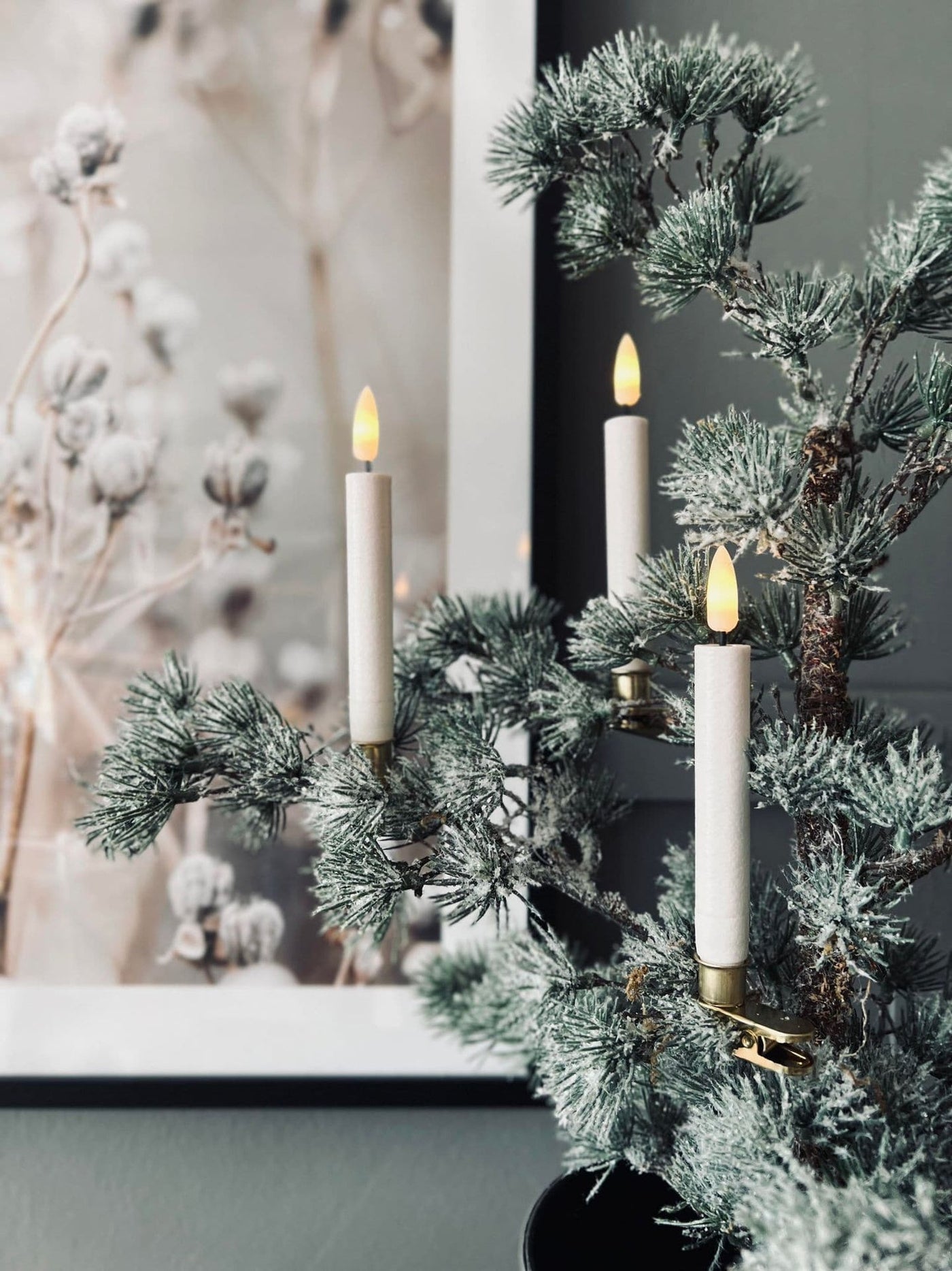 LED Julgransljus 10 st m. Mässhållare och fjärrkontroll