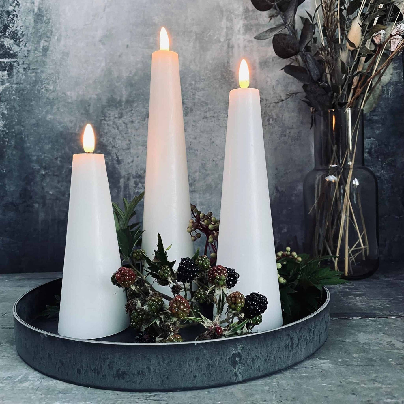 LED Ljus - 3st konljus inkl fjärrkontroll