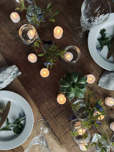 LED ljuspaket med 16 värmeljus