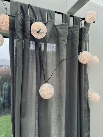 LED solcell ljusslinga, 10 vita bollar