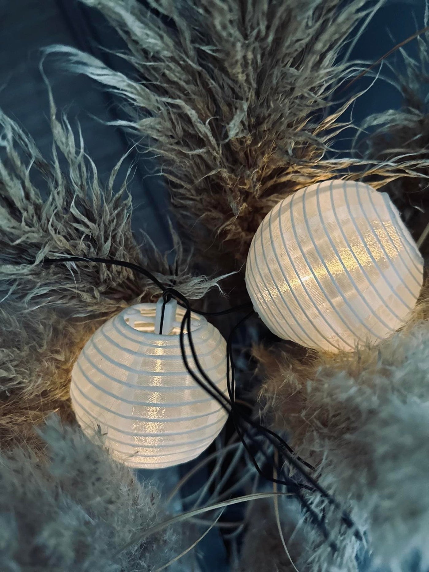 LED solcell ljusslinga, 10 vita bollar