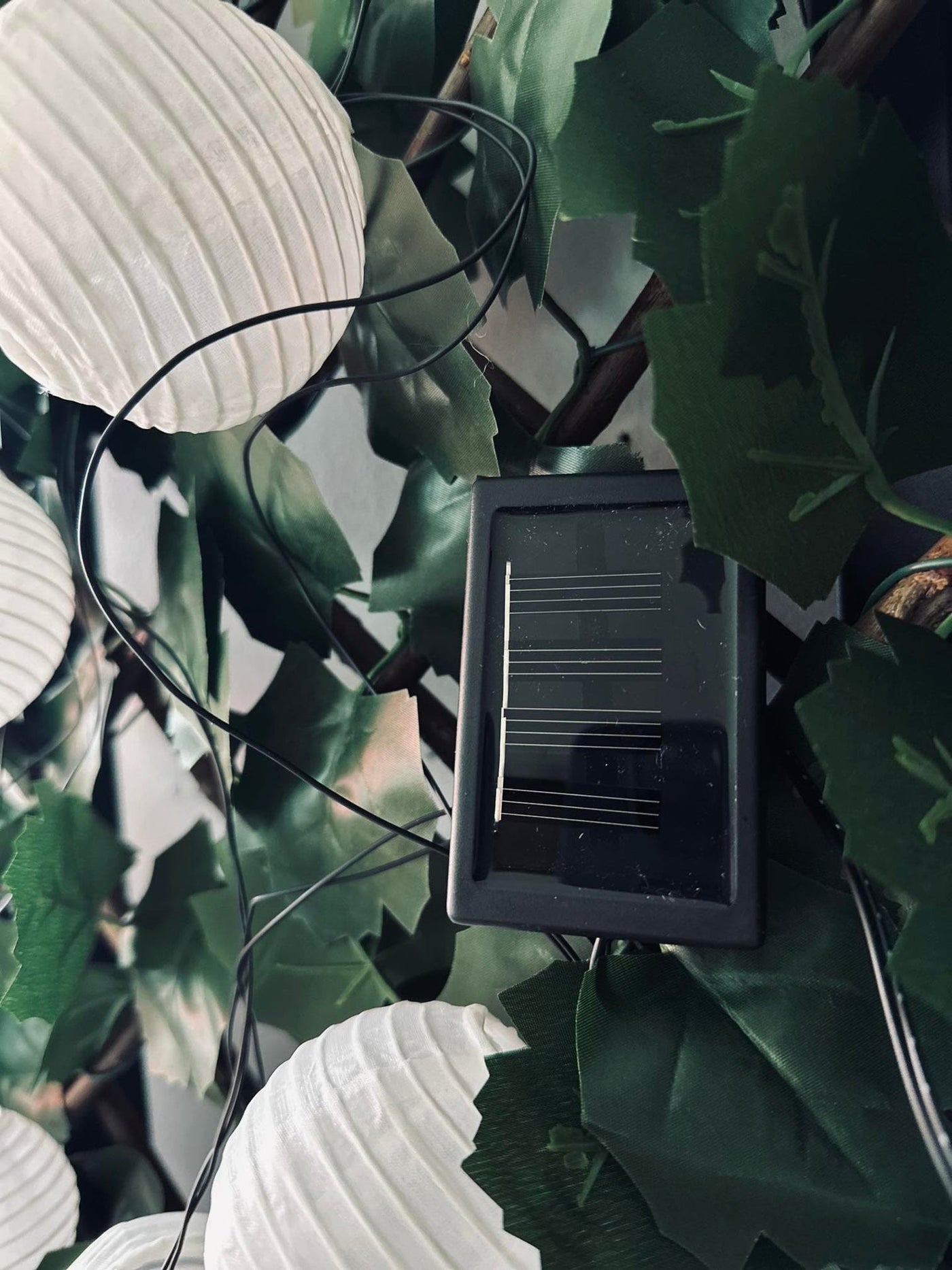 LED solcell ljusslinga, 10 vita bollar