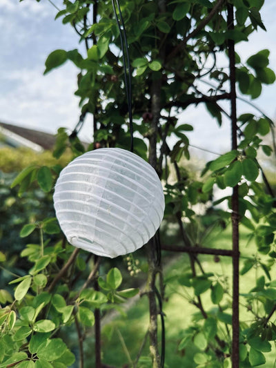 LED solcell ljusslinga, 10 vita bollar