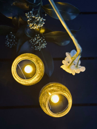 Solcellsdrivna ljusstakar – Set om 2 st