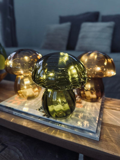 MUSHROOM Lampa med LED 15cm – Grön